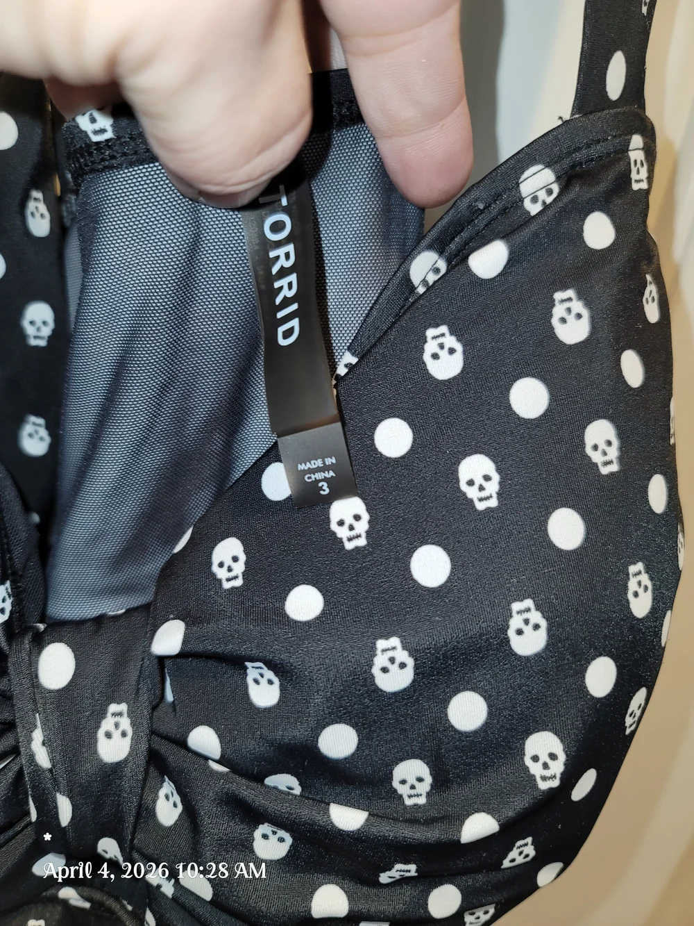 Torrid Black Swim Dress with White Skull & Polka Dot Print Size 3 (3xl) - Picture 6 of 6